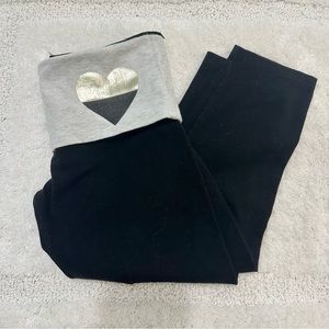 SALE⬇️ Victoria’s Secret Cotton Heart Foldover Crop Legging Small 2000s